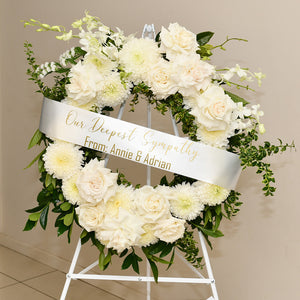 Sympathy Wreath with Ribbon