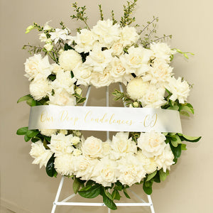Sympathy Wreath with Ribbon
