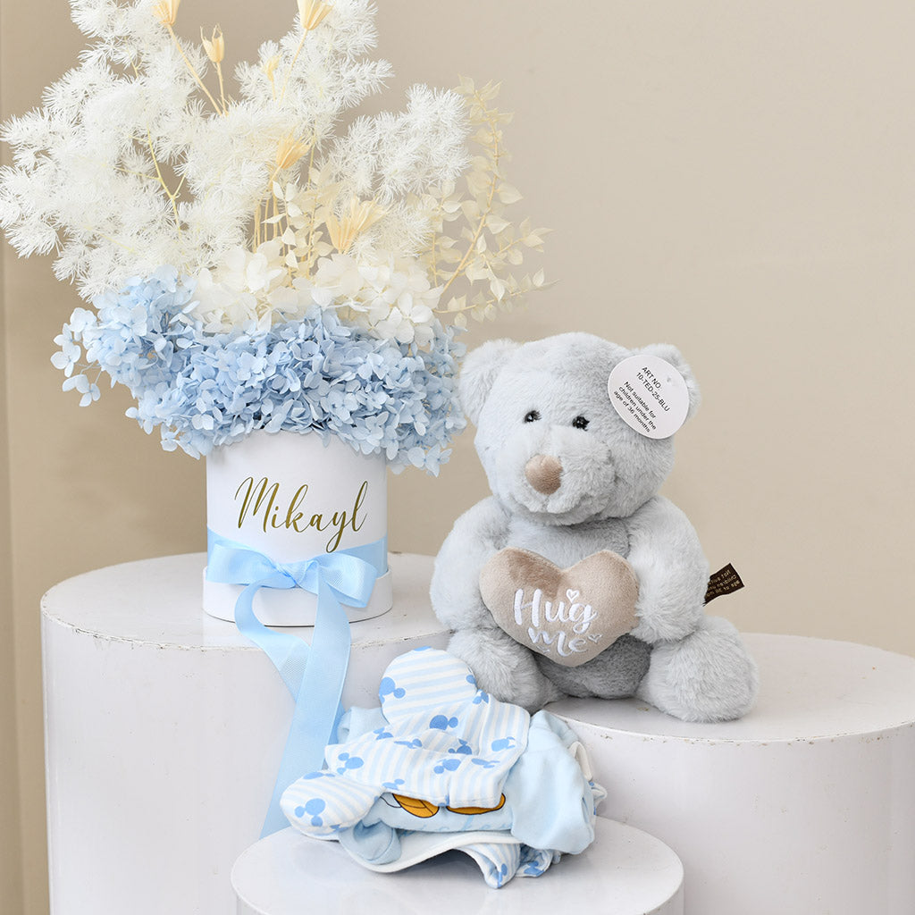 Dried Flowers and Baby Hamper