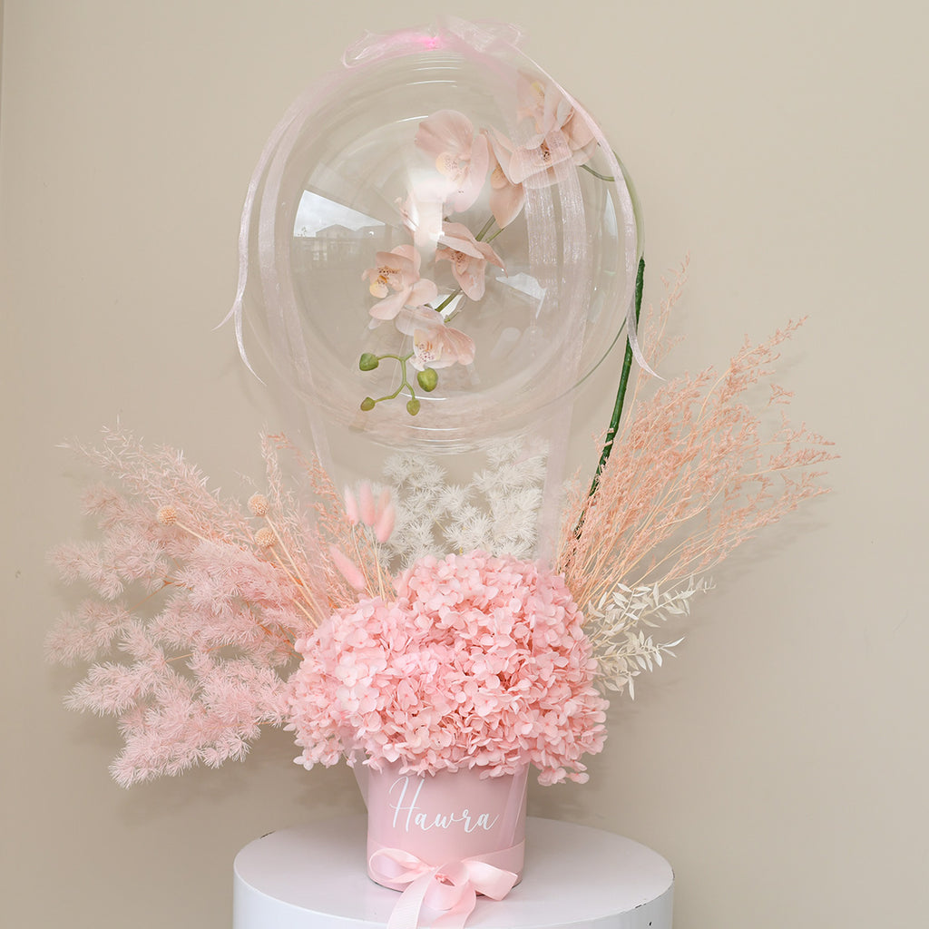 Dried Flowers Baby Balloon Bouquet Sydney Delivery